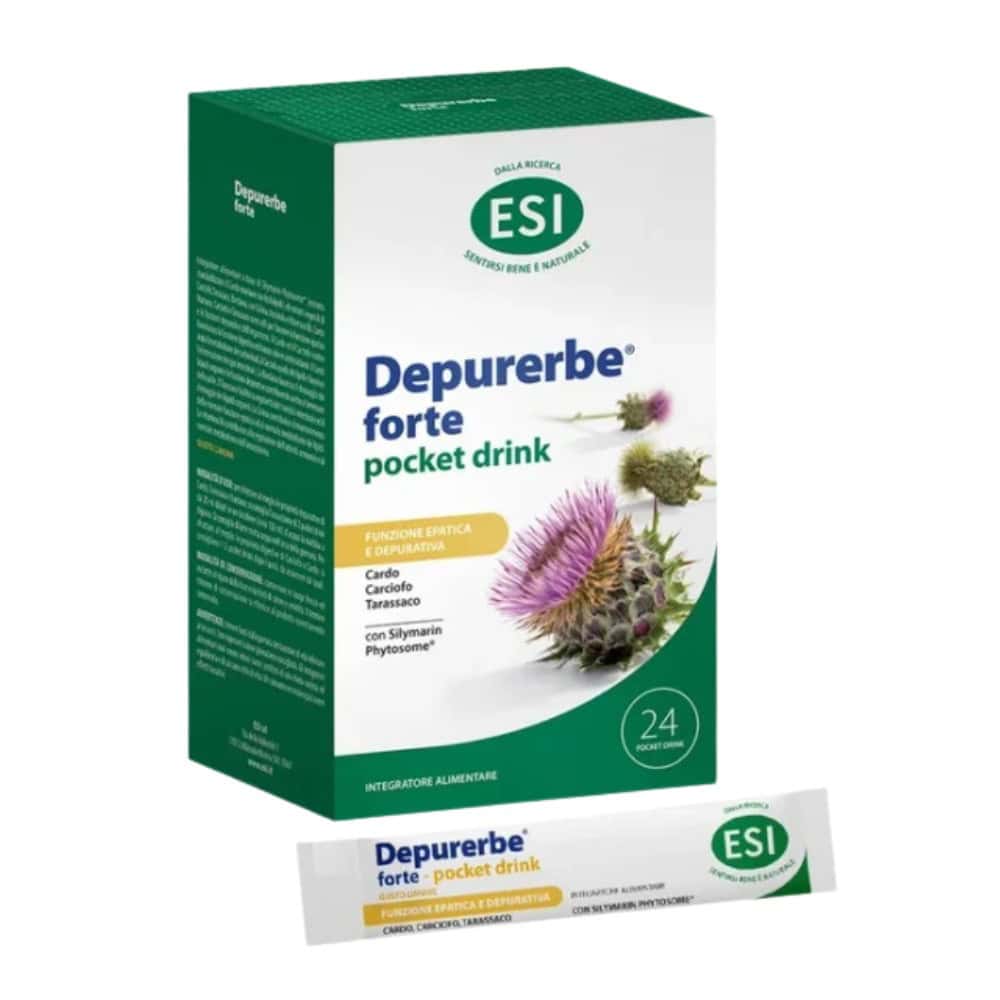 ESI - Depurerbe Forte Pocket Drink Integratore Depurativo 24 Pocket